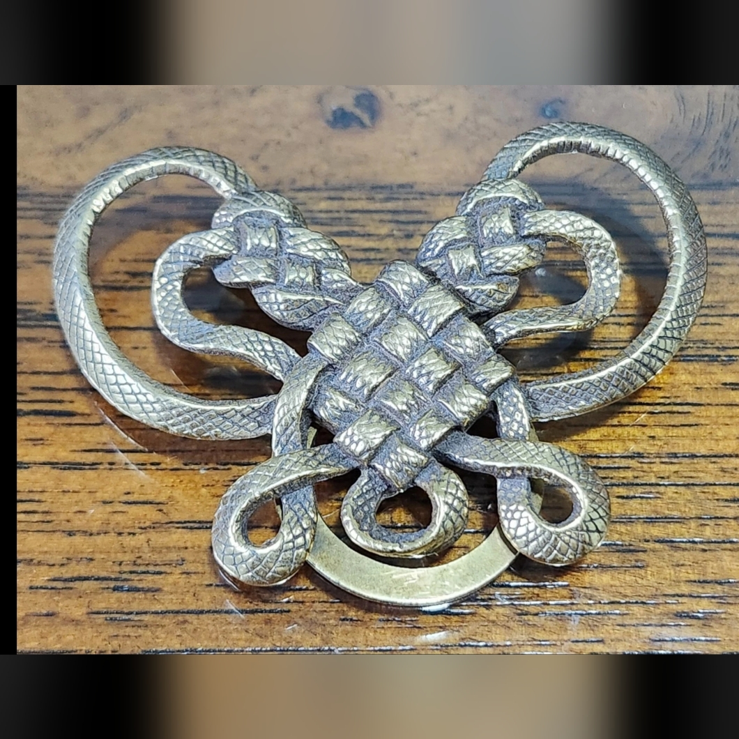 Vtg Mma Scarf Clip Bow 1982 Metropolitan Museum Art Braided Weave